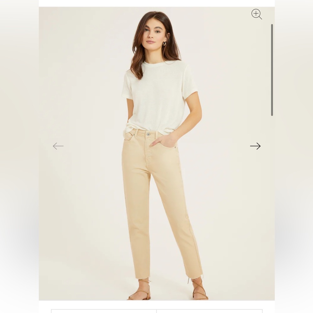 Something navy tan mom jeans